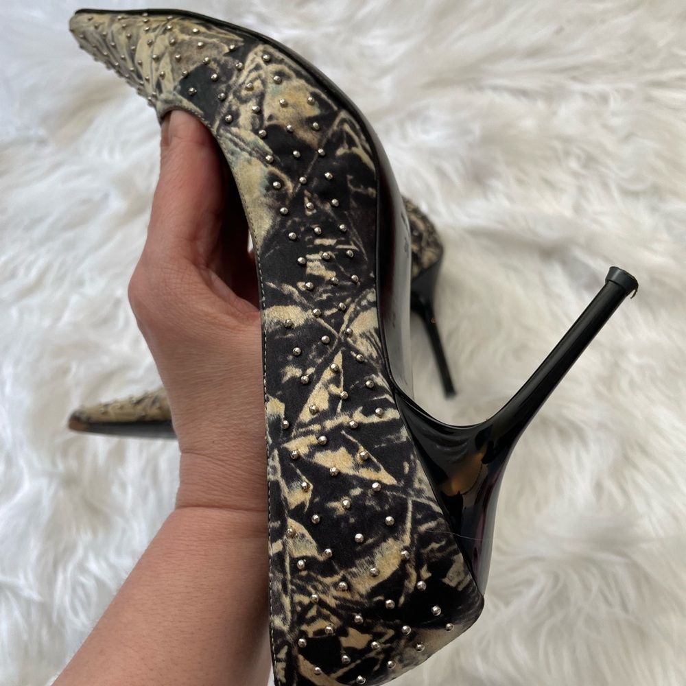 ROBERTO CAVALLI Multicolor Studded Heels Sz 36 Excellent SOLD OUT!!!